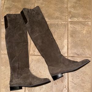 Stuart Weitzman Rockerchic Boot in Londra Suede Color Smoke OVER THE KNEE Sz 10